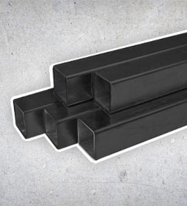 Quadratische Rohr auf Maß online bestellen Stahlrohr Quadratisch - Schwarz