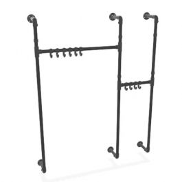 Garderobenständer London | Schwarz 33.7 mm | Wand | DIY ...