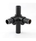 Buiskoppeling - Hoekstuk zwart - 26,9 mm