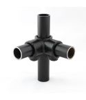 Buiskoppeling - Hoekstuk - zwart - 48,3 mm