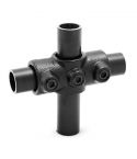 Buiskoppeling - Kruisstuk 1 vlak - zwart - 21,3mm