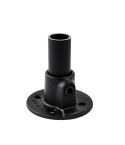 Buiskoppeling - Ronde Voetplaat zwart - 21,3 mm