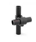 Buiskoppeling - 90 Kruisstuk Zwart - 48,3mm