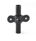Buiskoppeling - Oogdeel 180 Dubbel Scharnierstuk - 26,9mm - zwart