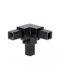 Dreiweg-Eckstück-Verbinder (90°) - schwarz 25mm