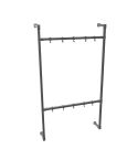 Garderobe Lincoln Duo | Quadratisch Schwarz 25x25 mm | Wand | DIY