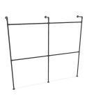 Kledingrek Toulon | Zwart 33.7 mm | Vloer/Wand | DIY