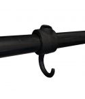 Buiskoppeling - Haak Gedraaid - 21,3 mm zwart