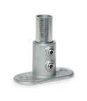 Buiskoppeling - Ovale Voetplaat - 42,4mm