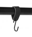 S-Haken mit Schlaufe | Schwarz (leder)