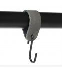 S-Haken mit Schlaufe | Vintage Grau (leder)