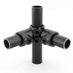 Buiskoppeling - Verstelbaar Hoekstuk (33.7) zwart