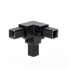 Dreiweg-Eckstück-Verbinder (90°) - schwarz 25mm