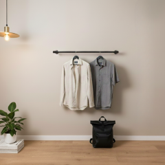 Kleiderständer Cachan | Schwarz 33,7 mm | Wand | DIY