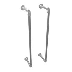 Haardhout rek Gothenborg | Staal 33.7 mm | Wand | DIY