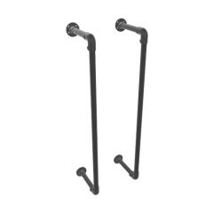 Haardhout rek Gothenborg | Zwart 33.7 mm | Wand | DIY