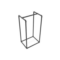 Haardhout rek Lund | Zwart 21.3 mm | Draagbaar | DIY