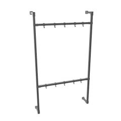 Garderobe Lincoln Duo | Quadratisch Schwarz 25x25 mm | Wand | DIY