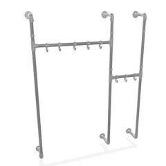 Kapstok London | Staal 33.7 mm | Wand | DIY