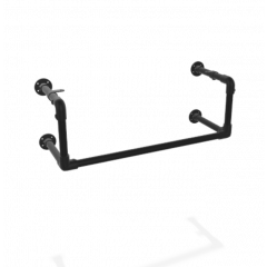 KAPSTOK GLASGOW | ZWART 33.7MM | WAND | DIY