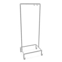 Kleiderständer Brest | Stahl 26,9 mm | Rad | DIY