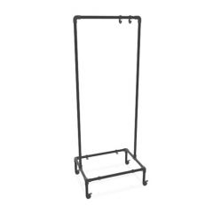 Kleiderständer Brest | Schwarz 26,9 mm | Rad | DIY