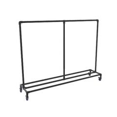 Kleiderständer Montreuil XL | Schwarz 33,7 mm | Rad | DIY