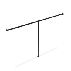 Kleiderständer Rouen | Schwarz 33,7 mm | Boden/Wand | DIY