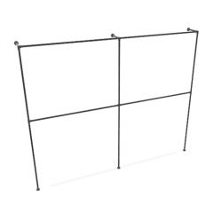 Kleiderständer Tours | Schwarz 26,9 mm | Boden/Wand | DIY