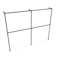 Kledingrek Tours | Zwart 33.7 mm | Vloer/Wand | DIY