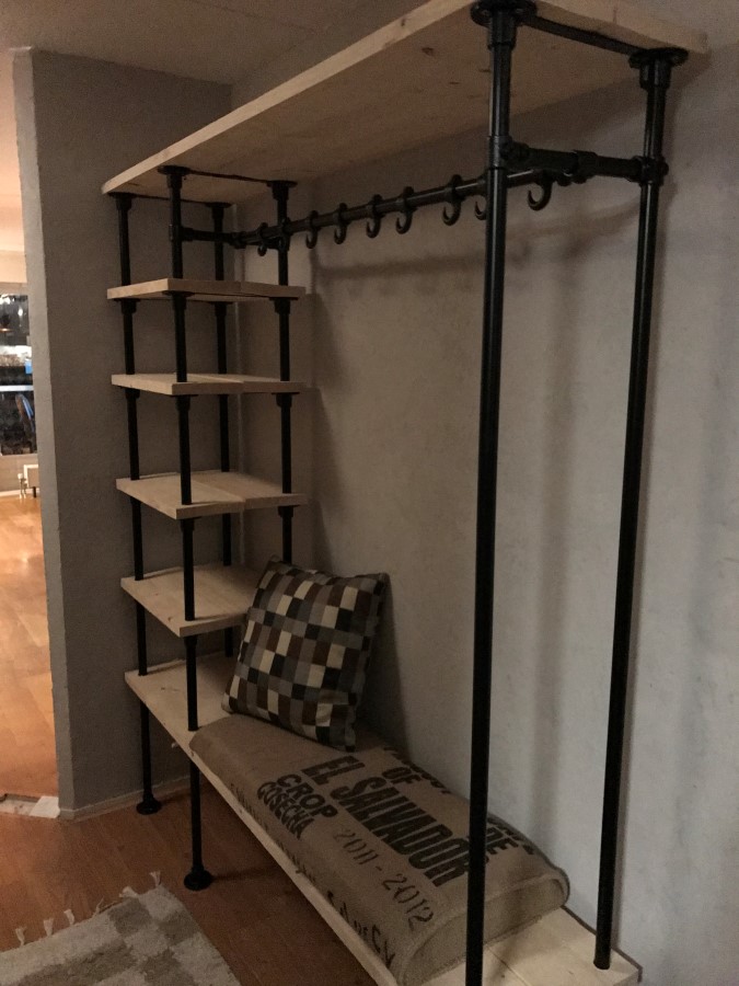 Garderobe Rohr Schwarz